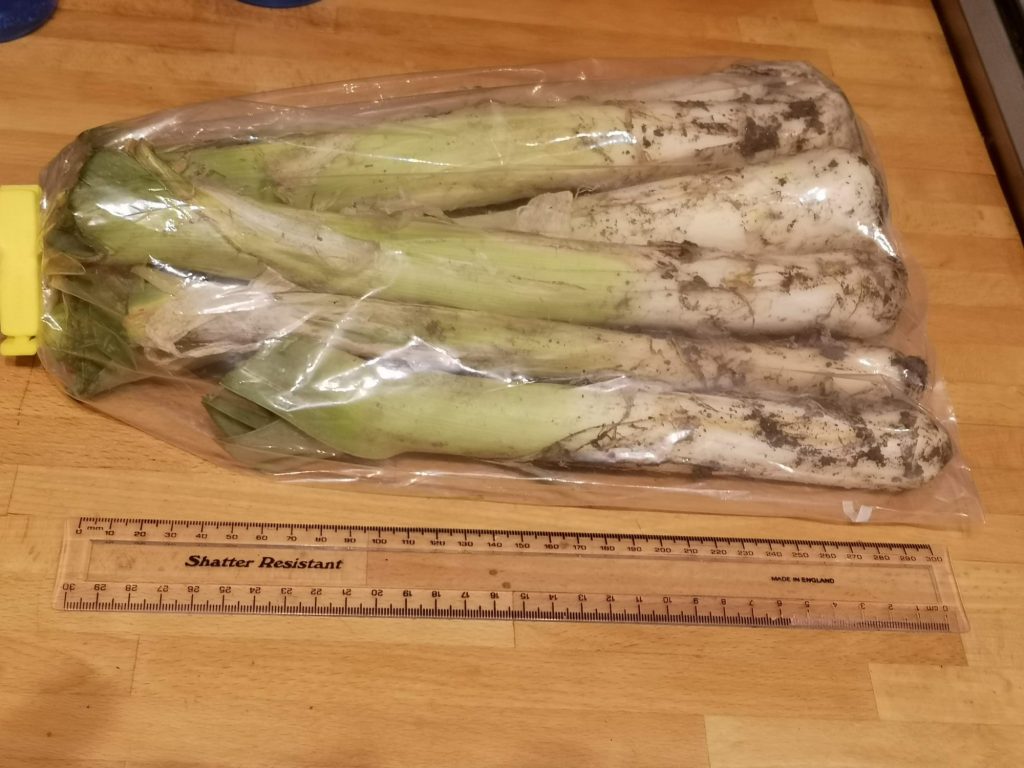 Trimmed leeks