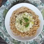 Leek and Hazelnut spaghetti