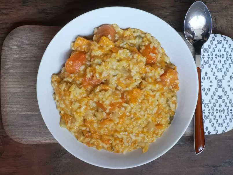 Roasted carrot, sweet potato and sage risotto