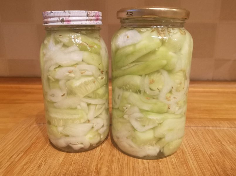 Cucumber and onion pickle