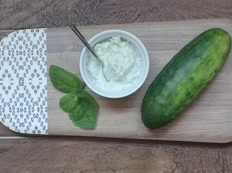 Cucumber and mint tzatziki