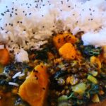 Kale and sweet potato curry