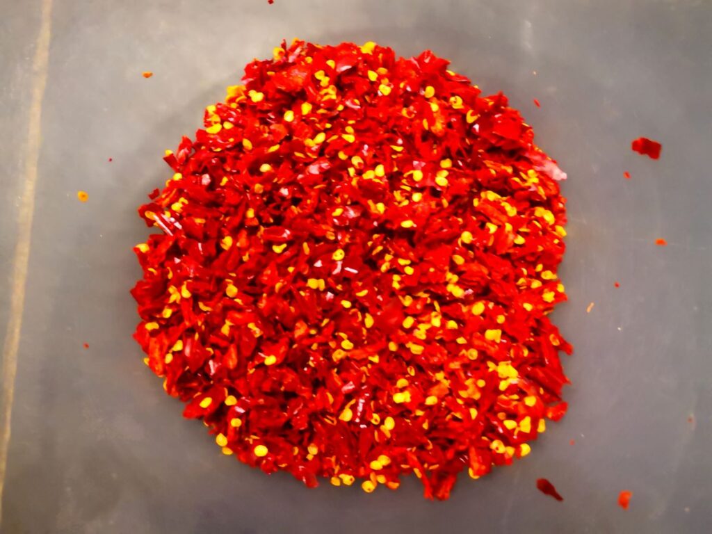 Homegrown chilli flakes