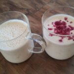 Glasses of kefir milk