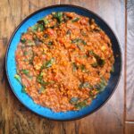 Cabbage, lentil and tomato stew